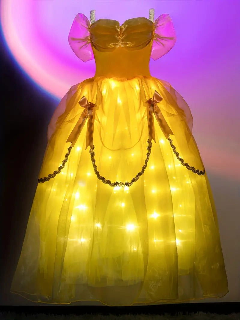 Vestido com LED para crianças - Transforme sua filha em uma verdadeira princesa!