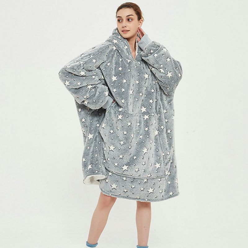 [Compre 1 Leve 2] Roupão de Dormir com Estampa de Inverno Oversized: Aconchego e Estilo