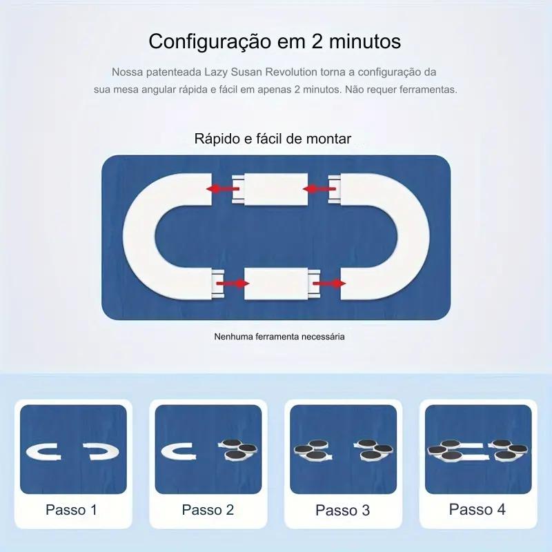 Suporte de 5 Pratos Giratórios - Ideal para Mesas Redondas e Jantares em Família