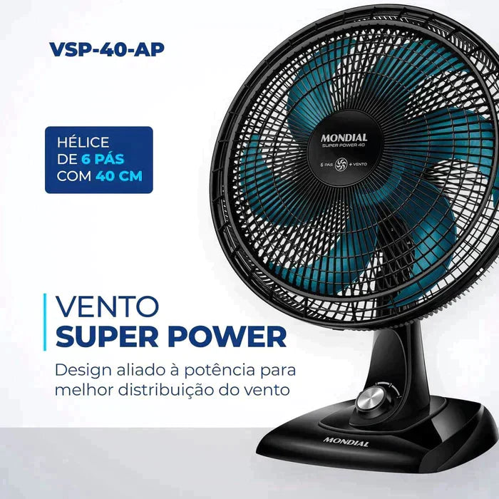 [COMPRE 1 E LEVE 2] - Ventilador Turbo 3 Velocidades VSP40AP