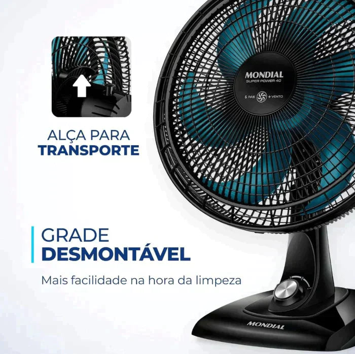 [COMPRE 1 E LEVE 2] - Ventilador Turbo 3 Velocidades VSP40AP