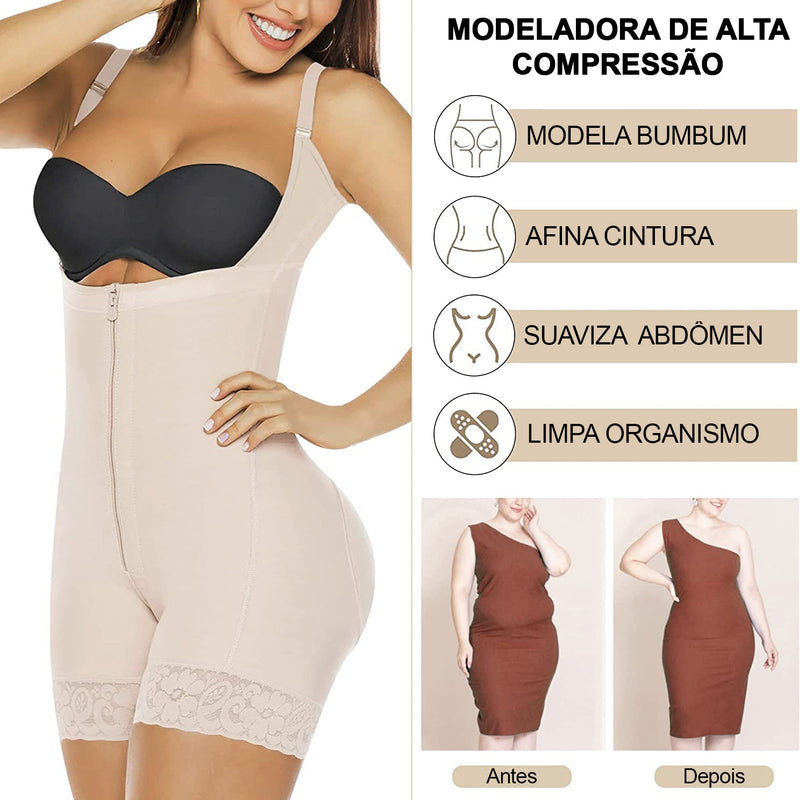 [Compre 1 Leve 2] Cinta Modeladora Feminina: Barriga Controlada, Conforto Total e Bumbum Elevado