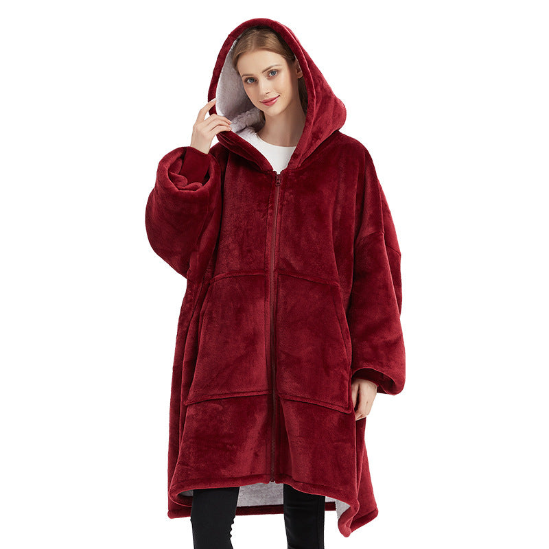 Cobertor com Capuz Gigante Aconchegante: A Roupa de Casa Perfeita para Noites Aconchegantes de Inverno!