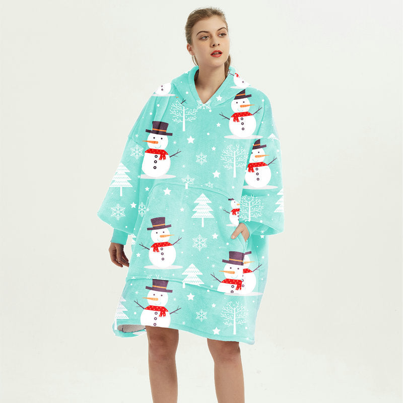 [Compre 1 Leve 2] Roupão de Dormir com Estampa de Inverno Oversized: Aconchego e Estilo