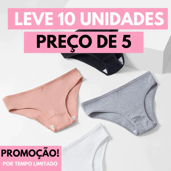 PROMOÇÃO PAGUE 5 LEVE 10 - Calcinha Premium Antibacteriana