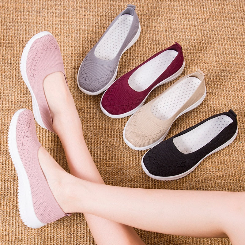 Tênis Sapatilha Feminina Ortopédica Antiderrapante - Slip On