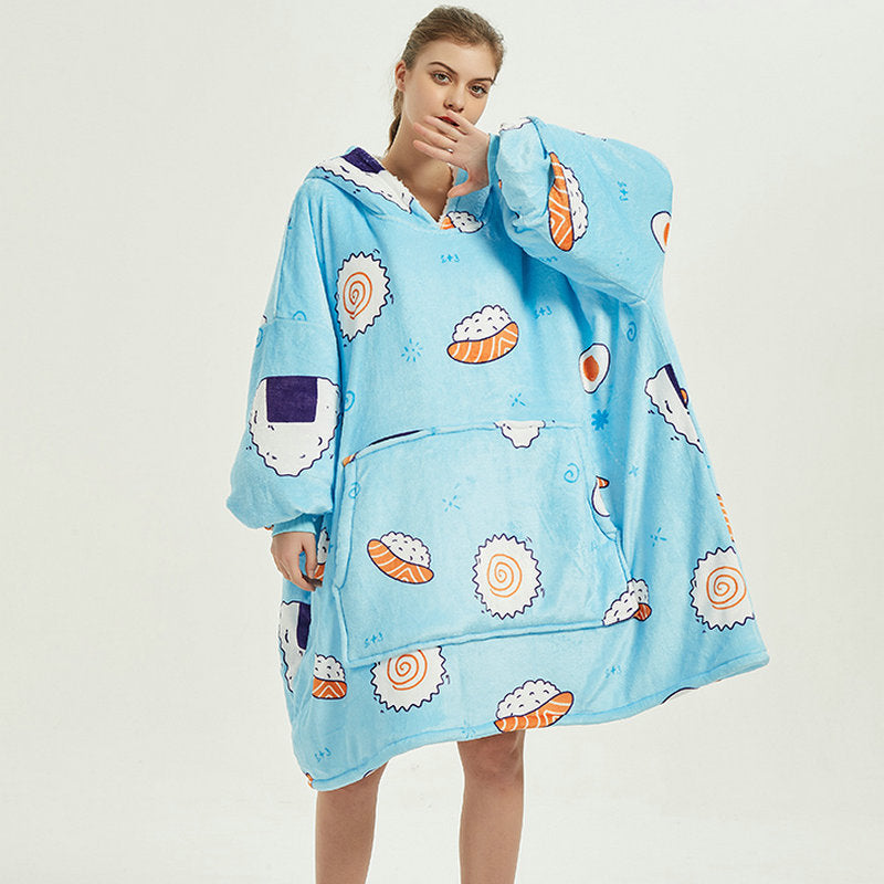 [Compre 1 Leve 2] Roupão de Dormir com Estampa de Inverno Oversized: Aconchego e Estilo